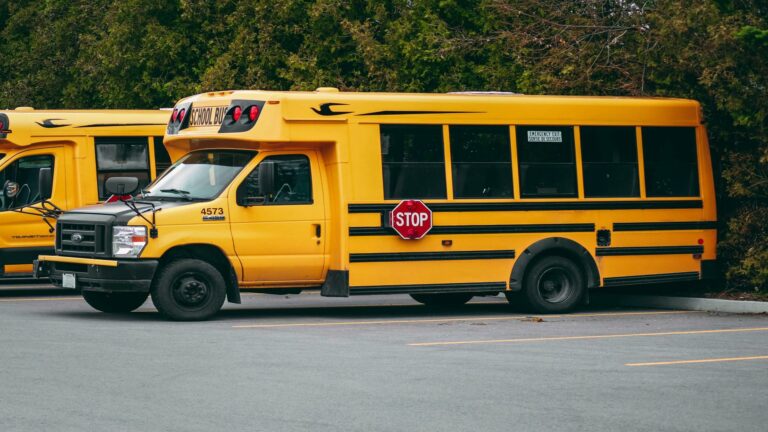 Yellow school bus parked in a lot, representing website usability testing for navigation and accessibility.