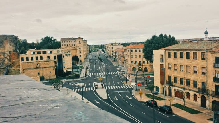 Urban landscape showcasing modern road design and infrastructure, highlighting the importance of social media presence for urban development.