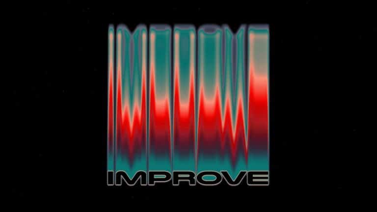 Abstract design representing effective marketing campaigns with vibrant colors and the word 'IMPROVE'