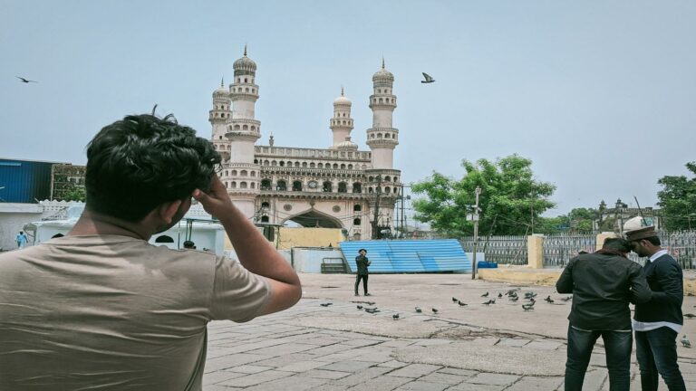 Charminar monument with a focus on digital marketing strategies in the background