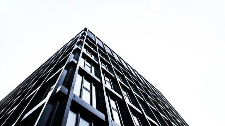 Modern building design showcasing sleek architecture in London, emphasizing web design and SEO services