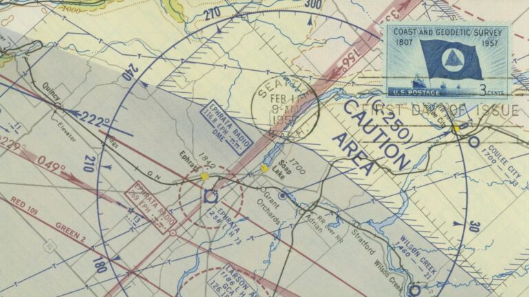 Social media strategy illustrated on an aviation map overlay