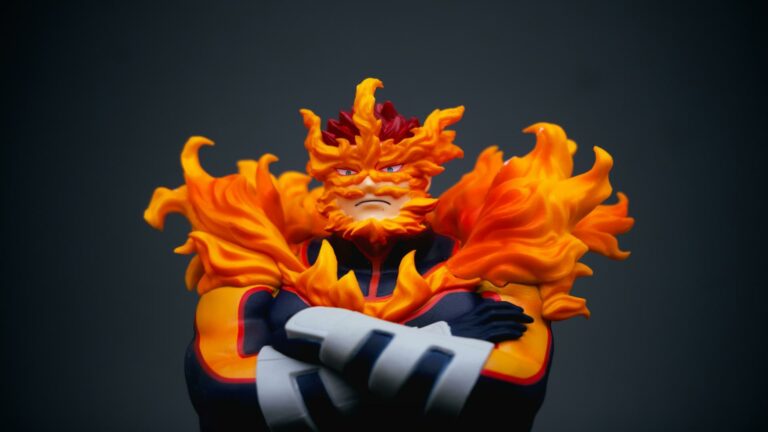 Endeavor Hero Figure with fiery design for SEO