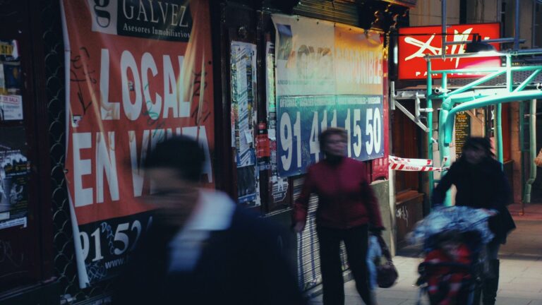 Street view showcasing Web Design London with advertisements and local businesses