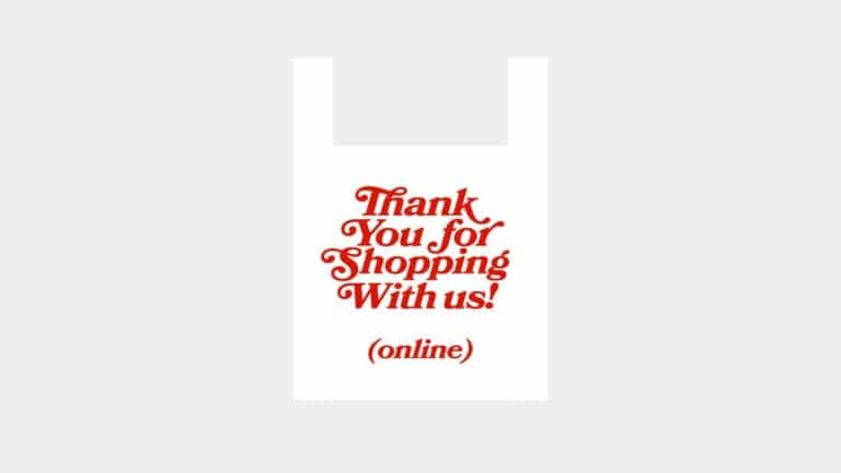 Thank You for Shopping With Us online bag design to improve site usability